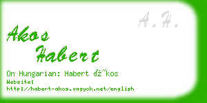 akos habert business card